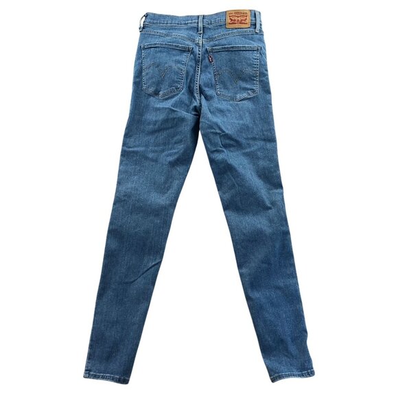 Levis Womens Jeans Size 29 Mile High Super Skinny Leg Ankle Blue Denim Casual - Picture 2 of 14
